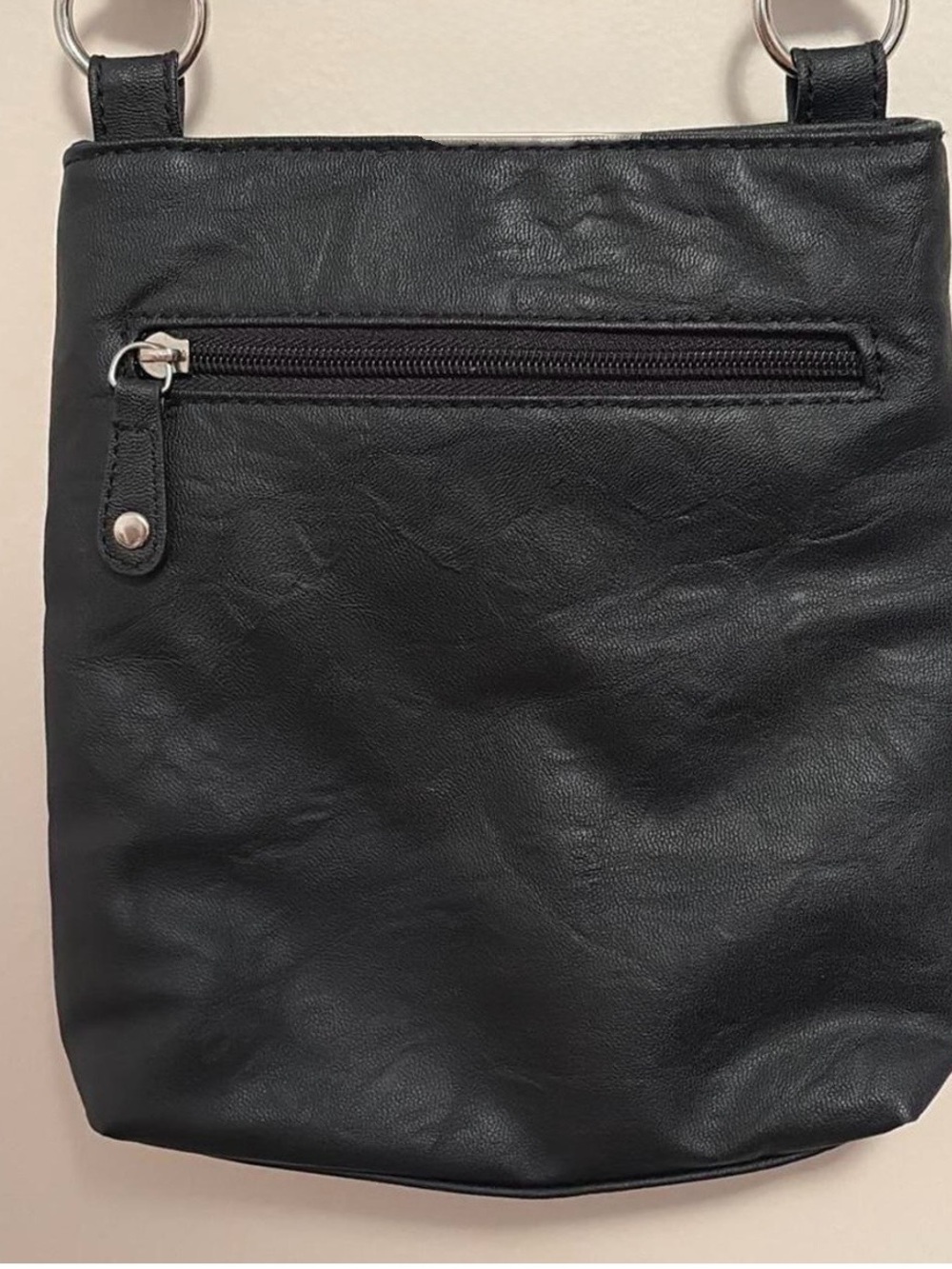 Bueno Black Crossbody Bag with Tassel Accent - Picture 4 of 5